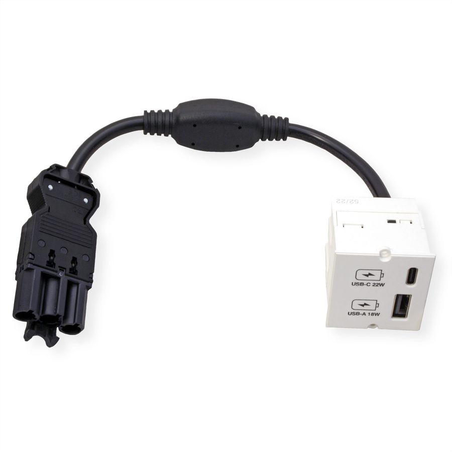 BACHMANN USB A/C 22Watt Charger CM blanc, blanc