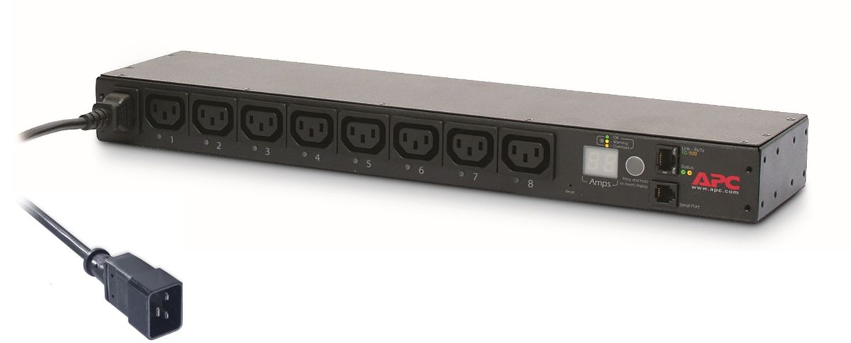 APC AP7921B - Bandeau de prises, commutée, 1U, 16 A, 230 V, 8xC13