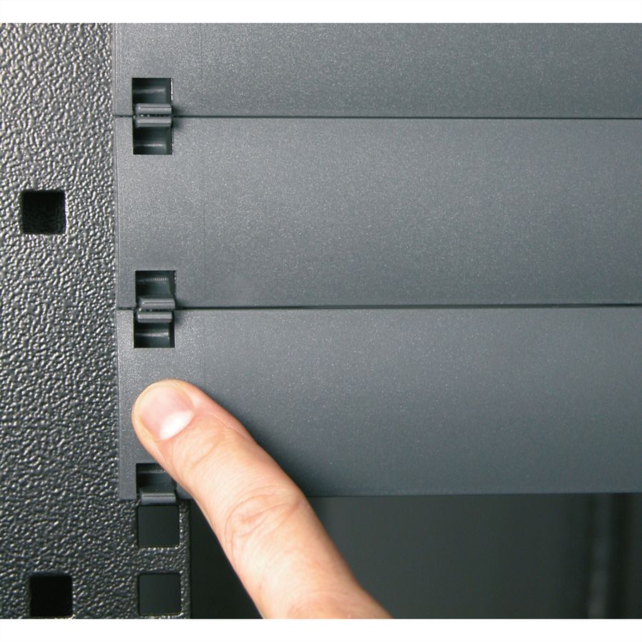 Caches plastiques 19" 1 UH, RAL 7035 gris clair, 10 pièces, gris