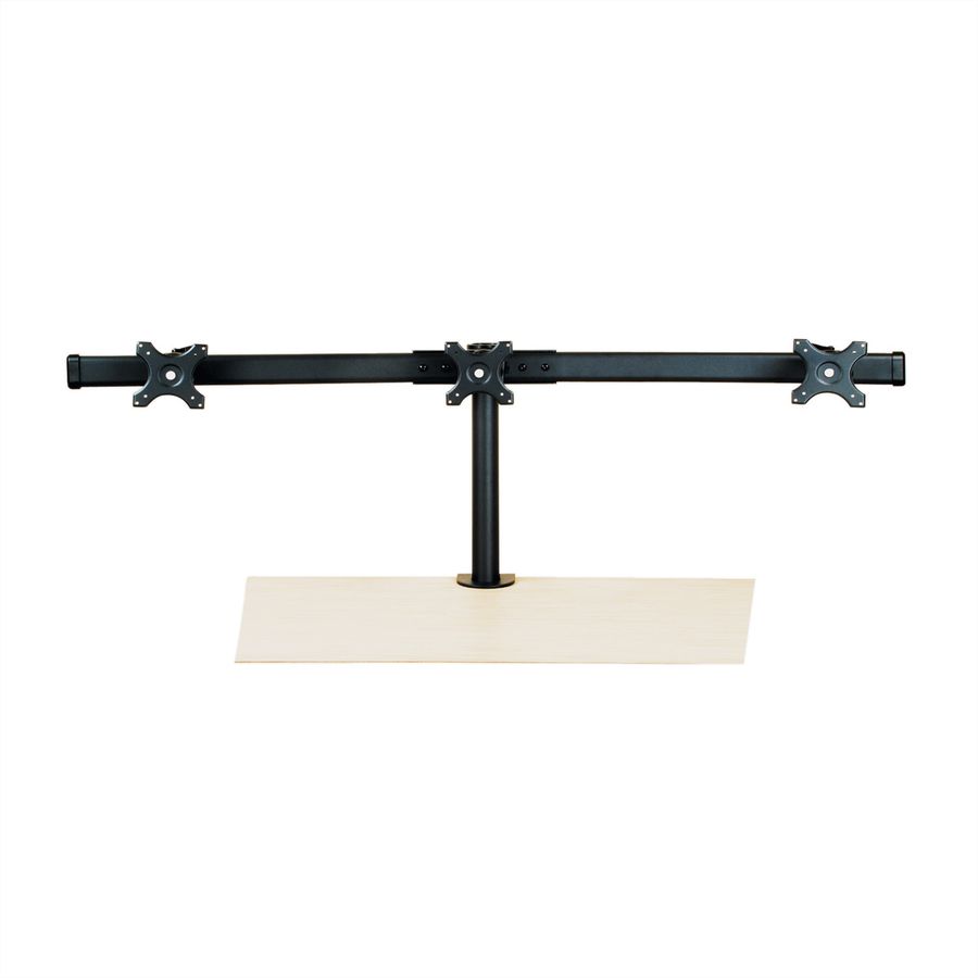 VALUE Bras pour LCD triple, noir, montage sur table
