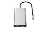 VALUE Station d'accueil USB type C, 2x HDMI (4K60 et 4K30), 1x DP 4K60, 1x VGA, 1x Gb Ethernet, 2x USB C, 2x USB A (3.2 Gen1 et USB 2.0, 1x type C PD