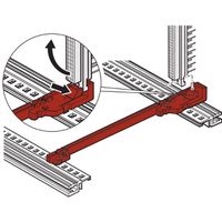 Accessoire pour rail de guidage SCHROFF, plastique, 220 mm, 2 mm de largeur de rainure, rouge, 10 pièces, pour montage de connecteur DIN