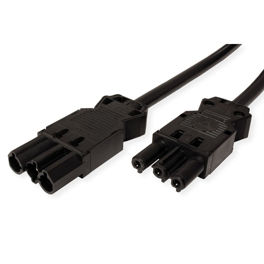 BACHMANN Câble prolongateur GST18-3 Mâle / coupleur, noir, 1 m