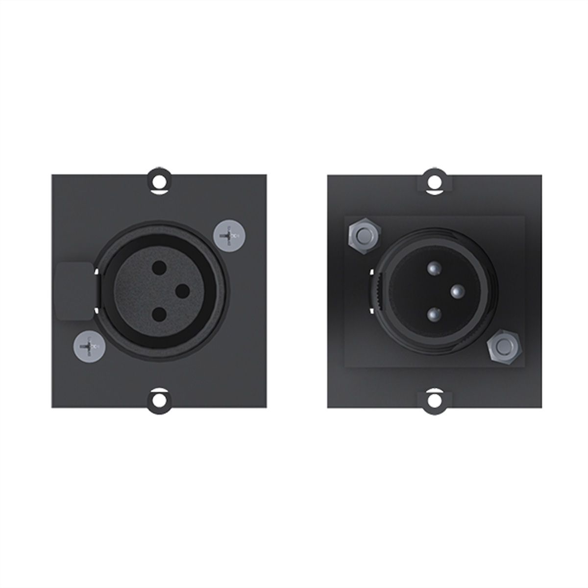 BACHMANN Module Custom 1 x fiche XLR, 3 pôles noir