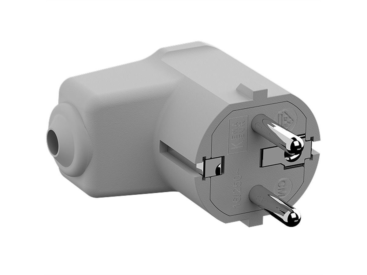 BACHMANN Connecteur coudé à monter gris