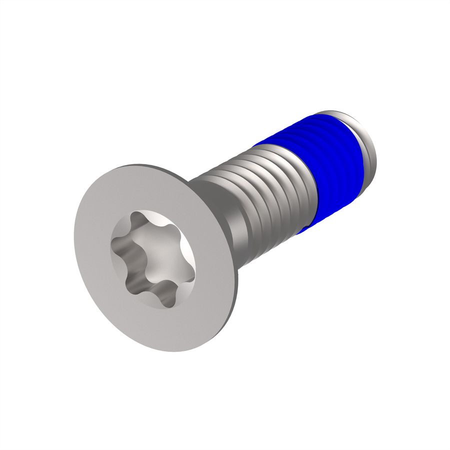 SCHROFF Pièces de montage pour composants robustes, vis à tête fraisée, Torx, avec composé de blocage de filets, M4 x 14