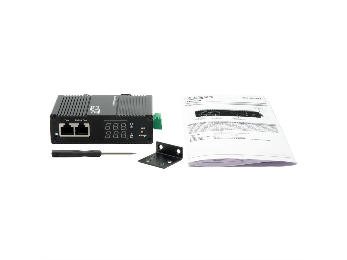 EXSYS EX-60327 Répartiteur PoE++ Gigabit