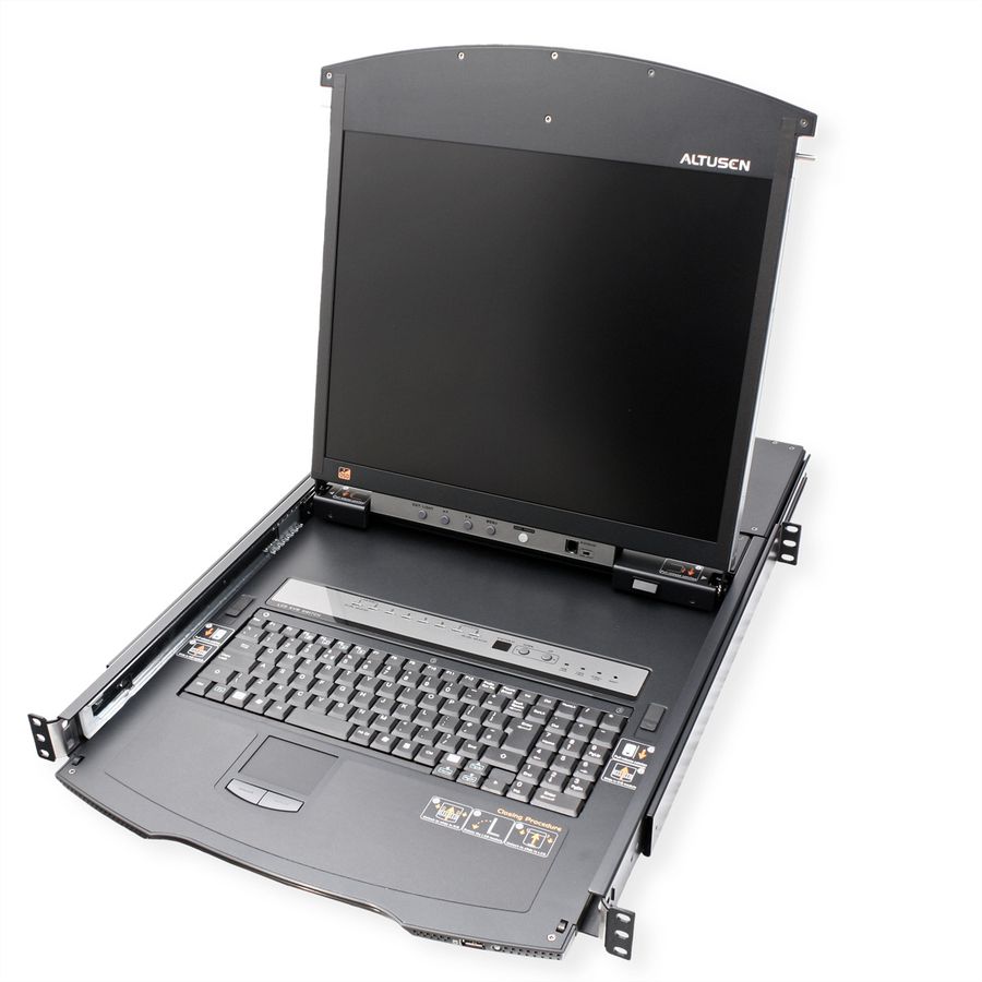 ATEN KL1508AiN Commutateur KVM LCD 48cm 8 ports Multi-Interface Cat 5 sur IP, FR-Layout
