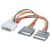 ROLINE Câble d'alimentation en Y 4 pôles disque dur / 2 x SATA, 0,12 m