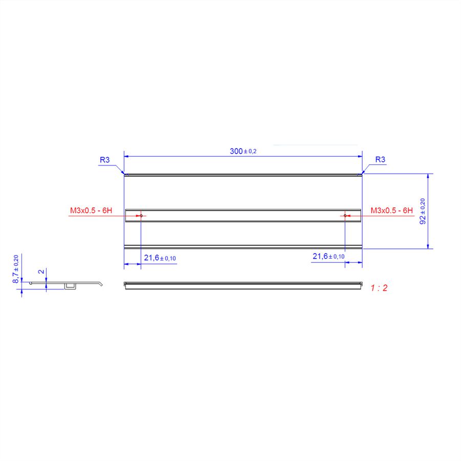 BACHMANN TOP FRAME couvercle 4x EV1 anodisé