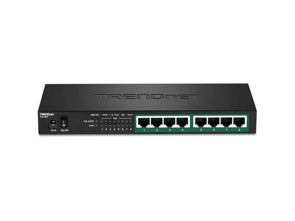 TRENDNET TPE-TG84 Switch PoE+ Gigabit à 8 ports