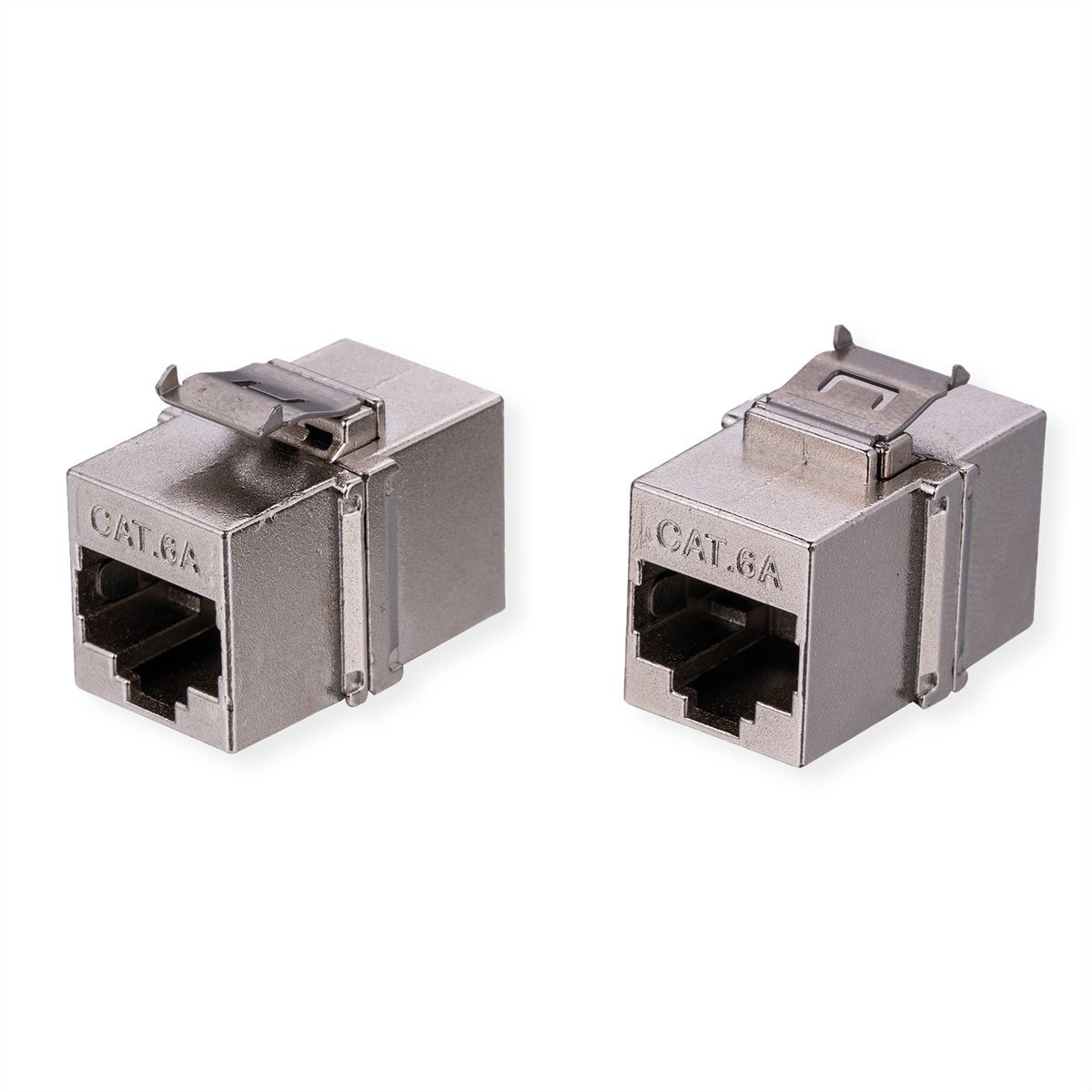 VALUE Coupleur Keystone RJ45, Cat.6A (Classe EA), blindé, court, argent