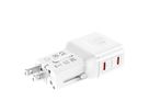 VALUE Chargeur de voyage, EU/UK/US, 2 ports USB C, 45 W