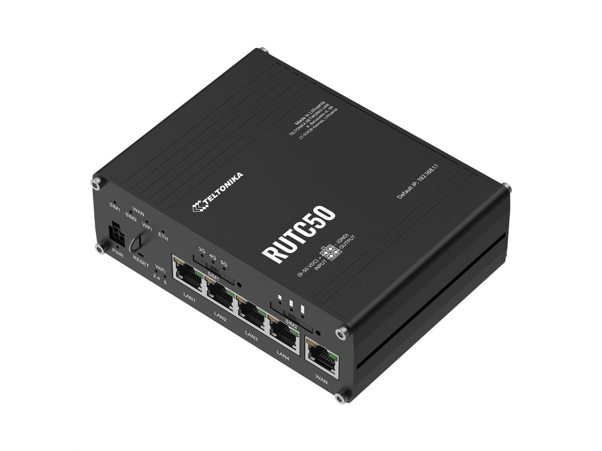 TELTONIKA RUTC50 Routeur WI-FI 6 5G eSIM