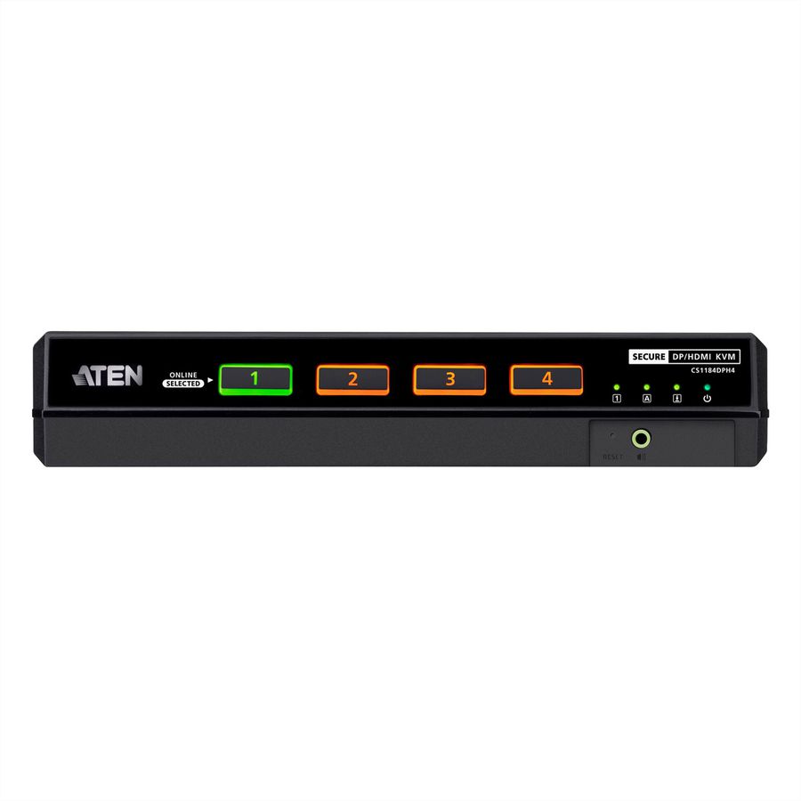 ATEN CS1184DPH4 Commutateur KVM sécurisé universel, 4 ports USB 5K DisplayPort/HDMI
