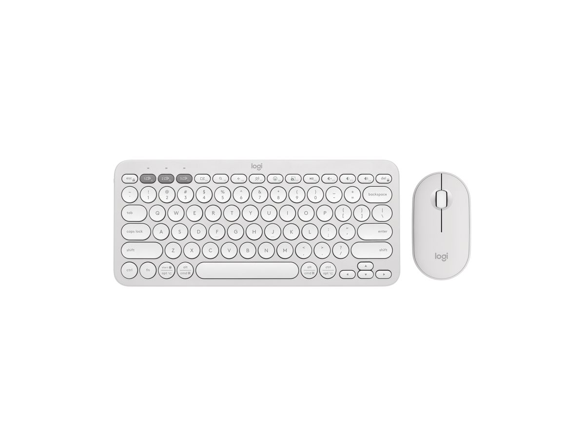 Logitech Pebble 2 Combo clavier Souris incluse Universel RF sans fil + Bluetooth AZERTY Français Blanc