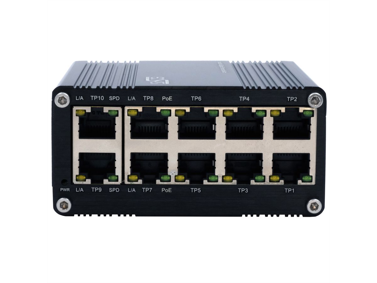 EXSYSEX-62025PoE Switch Ethernet industriel 10 ports PoE, non géré