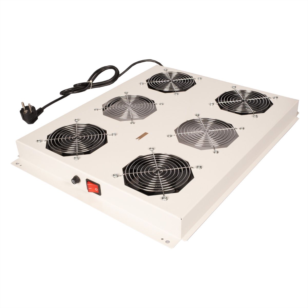 ROLINE 19" Unité de ventilation de toit, 4 ventilateurs, ON/OFF, pour baie serveur par série, gris