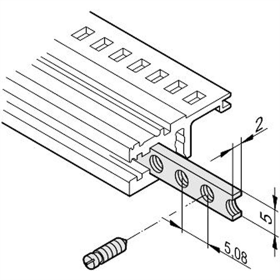 Insert fileté pour rails horizontaux SCHROFF, M3