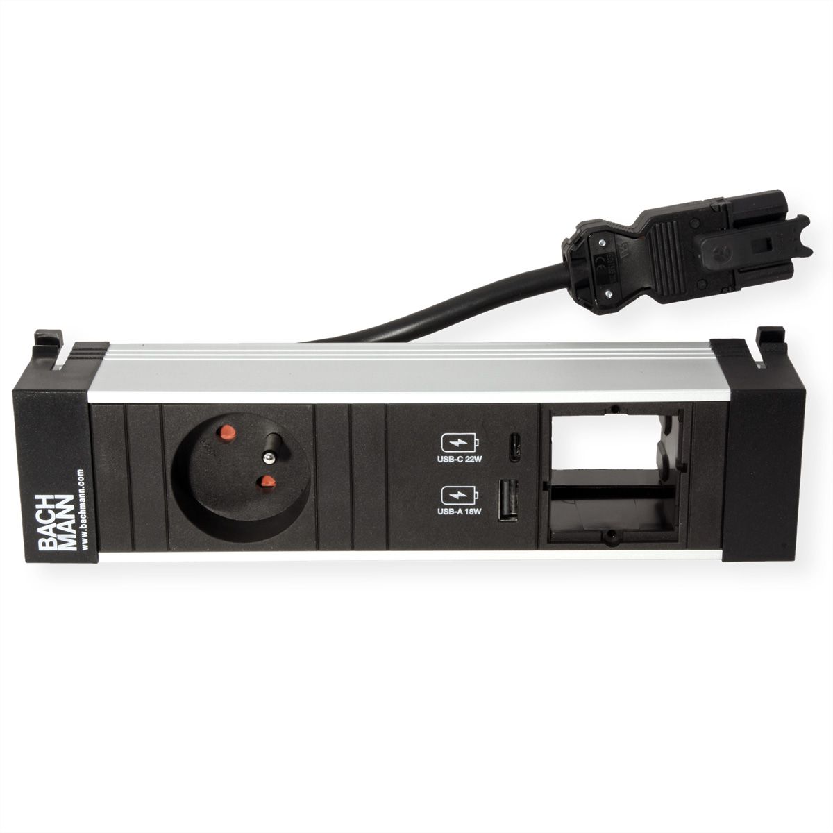 BACHMANN POWER FRAME S 1xUTE 1xCM 1xUSB A/C 22W 0,2m GST18