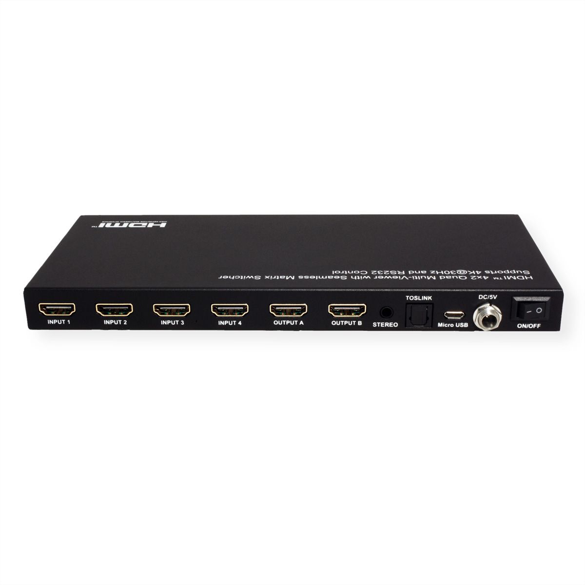 VALUE Switch matriciel HDMI 4x2 QUAD multi vues, commutation sans rupture