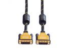 ROLINE GOLD Câble pour écran DVI, M-M, (24+1) dual link, Retail Blister, 2 m