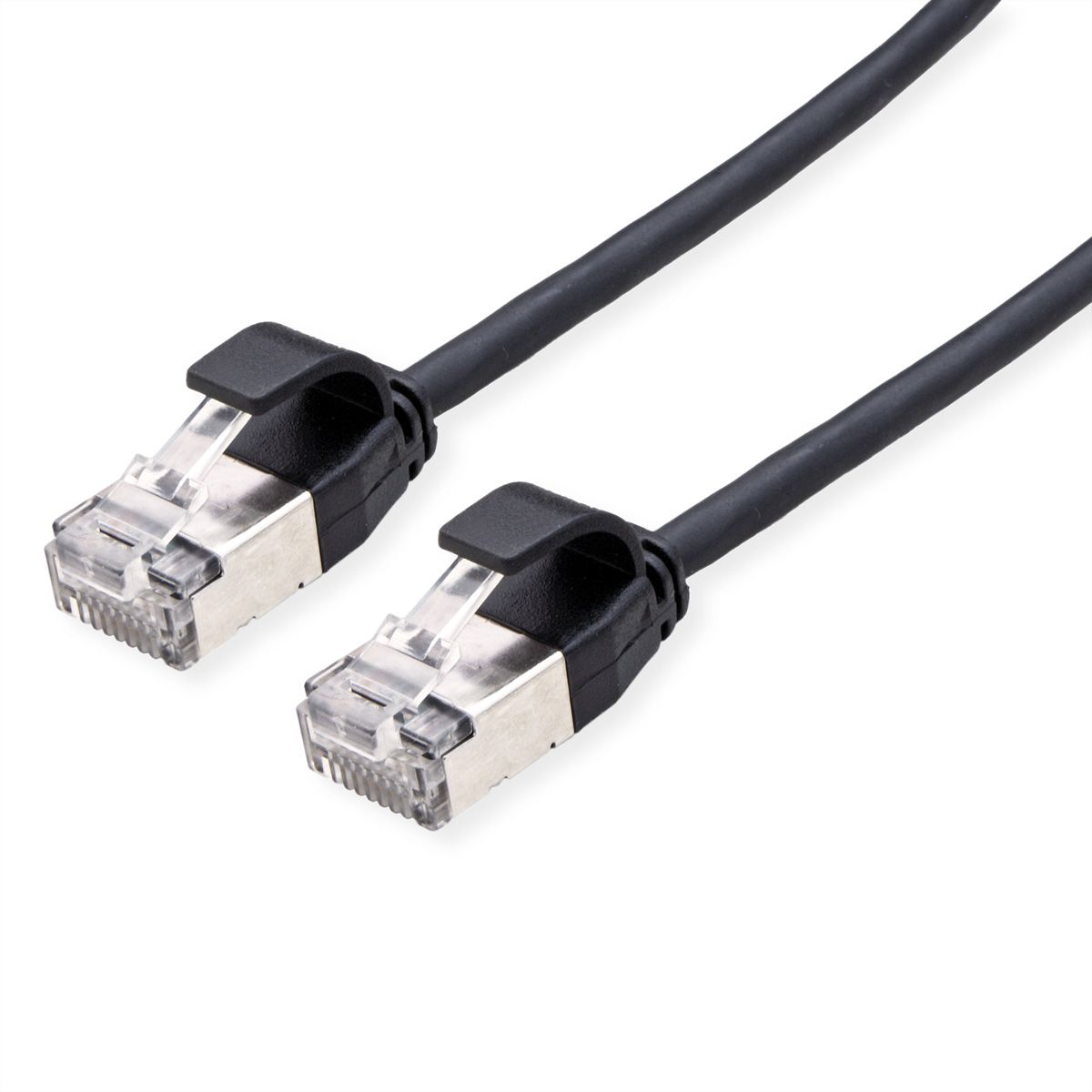 ROLINE Cordon DataCenter U/FTP Cat.6A (Classe EA), LSOH, slim, noir, 2 m