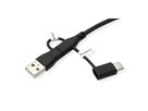 ROLINE Câble USB 2.0 type C, M/M, avec protecteur de données USB, type A+c, 1 m