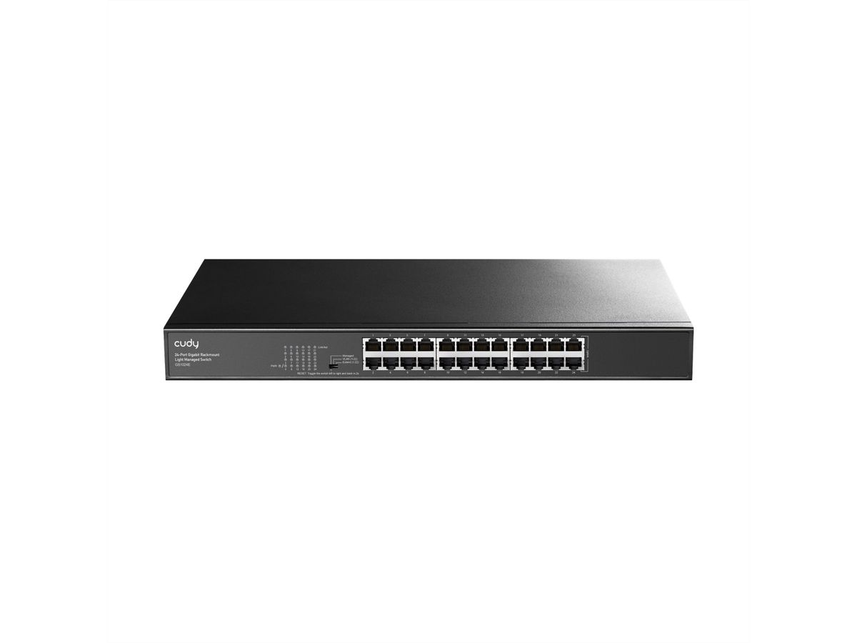 CUDY GS1024E Switch Gigabit 24 ports monté en rack Easy-Managed