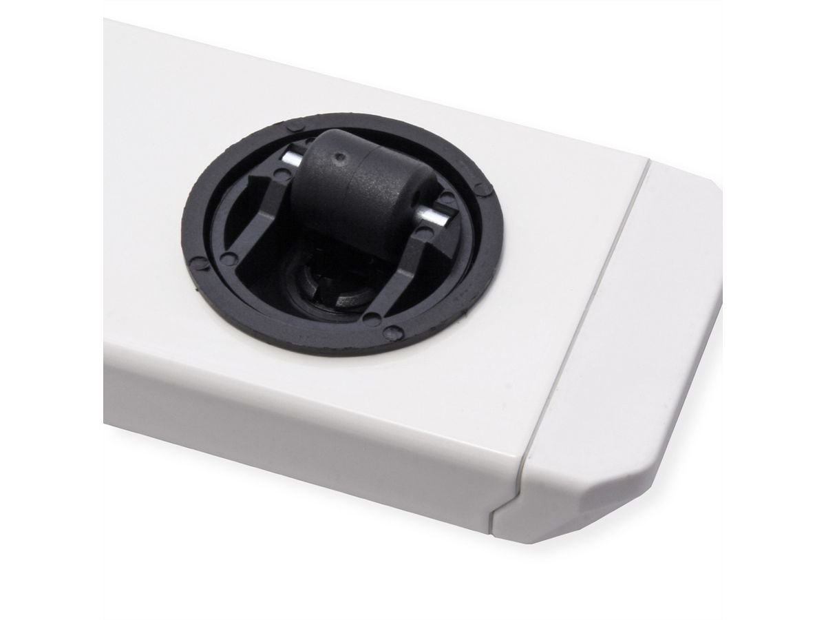 ROLINE Table d'appoint à vérin à gaz, réglable en hauteur, blanc