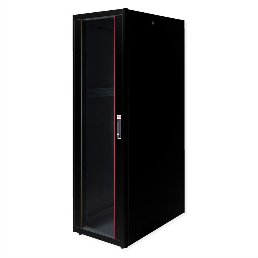 ROLINE 19" Baie réseau Basic 42U, 600x1000 LxP Porte verre noir