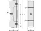 Pied arrière CompacPRO SCHROFF, 4 U, augmenté de 45 mm