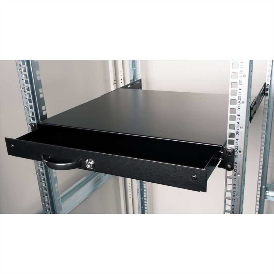 ROLINE 19" Tiroir pour clavier 1U, 400P verrouillable noir