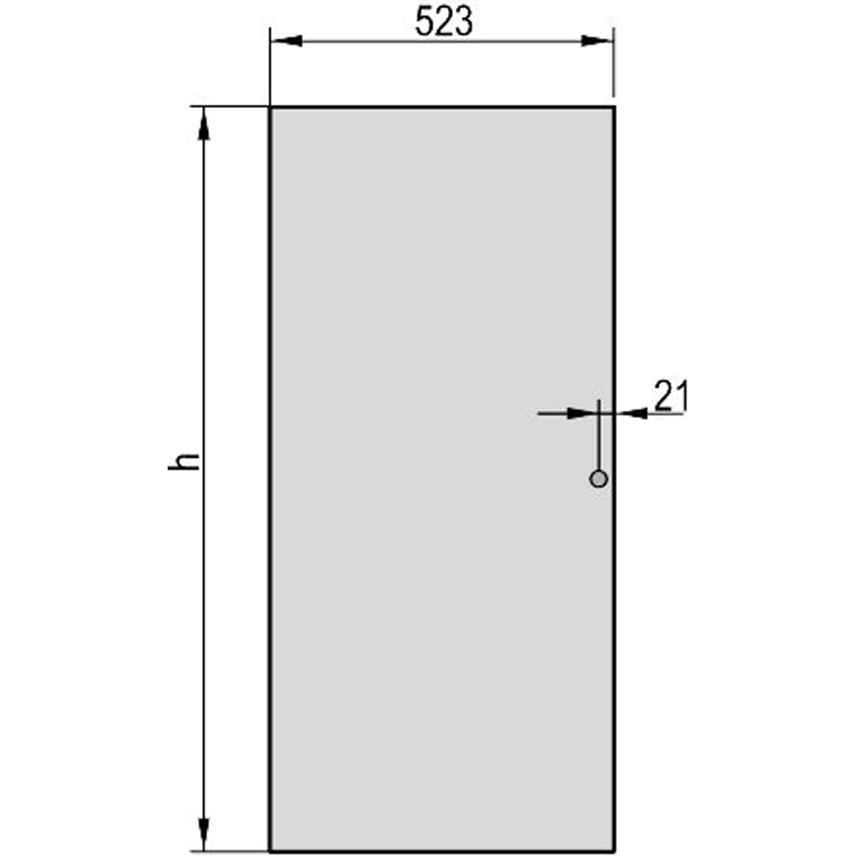 Porte acier Eurorack SCHROFF, Angle d'ouverture 120°, RAL 7035, 29 U 600W