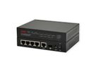 ROLINE Switch Gigabit Ethernet, 6 ports (5xGB + 1x SFP,  4x PoE+)