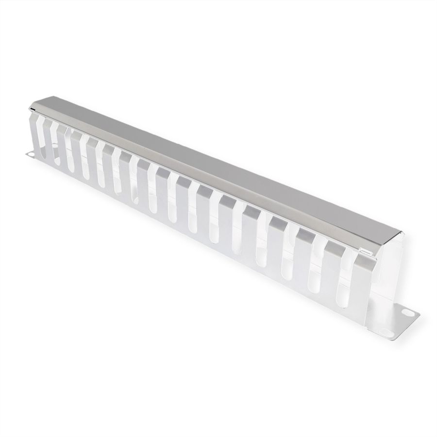 VALUE Plaque avant 19" de 1U avec canal de rangement de 40 x 60 mm, gris
