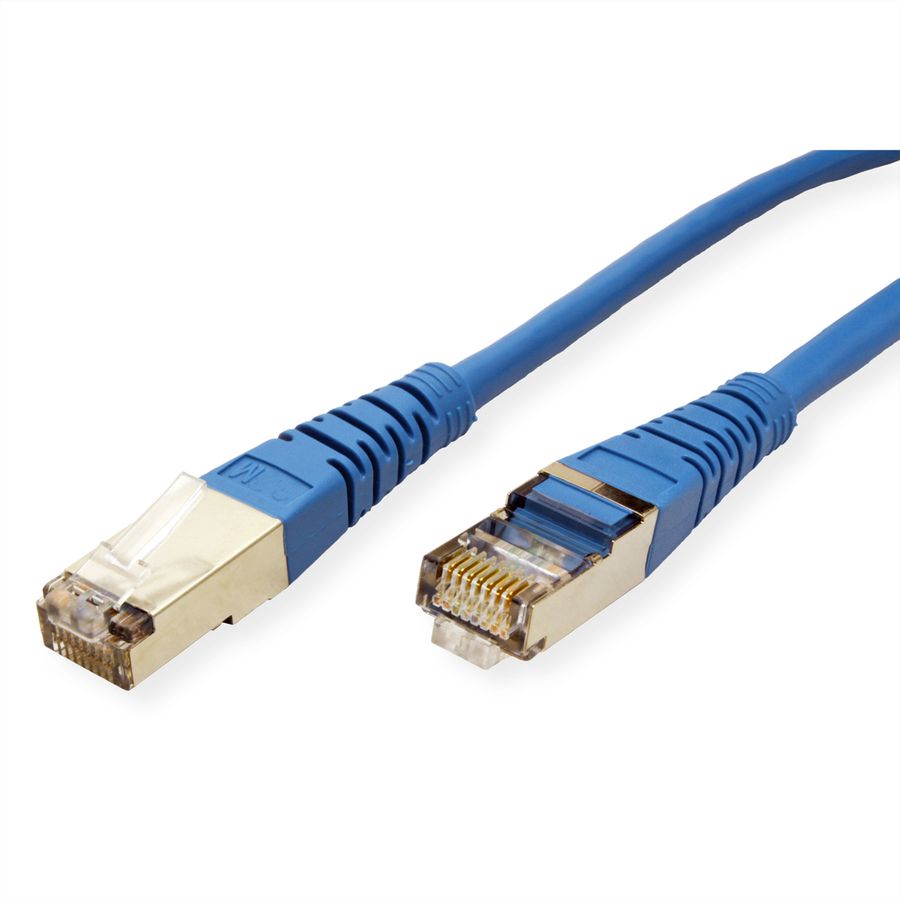 Cordon ROLINE Cat.5e (Classe D) SF/UTP AWG26, bleu, 3 m