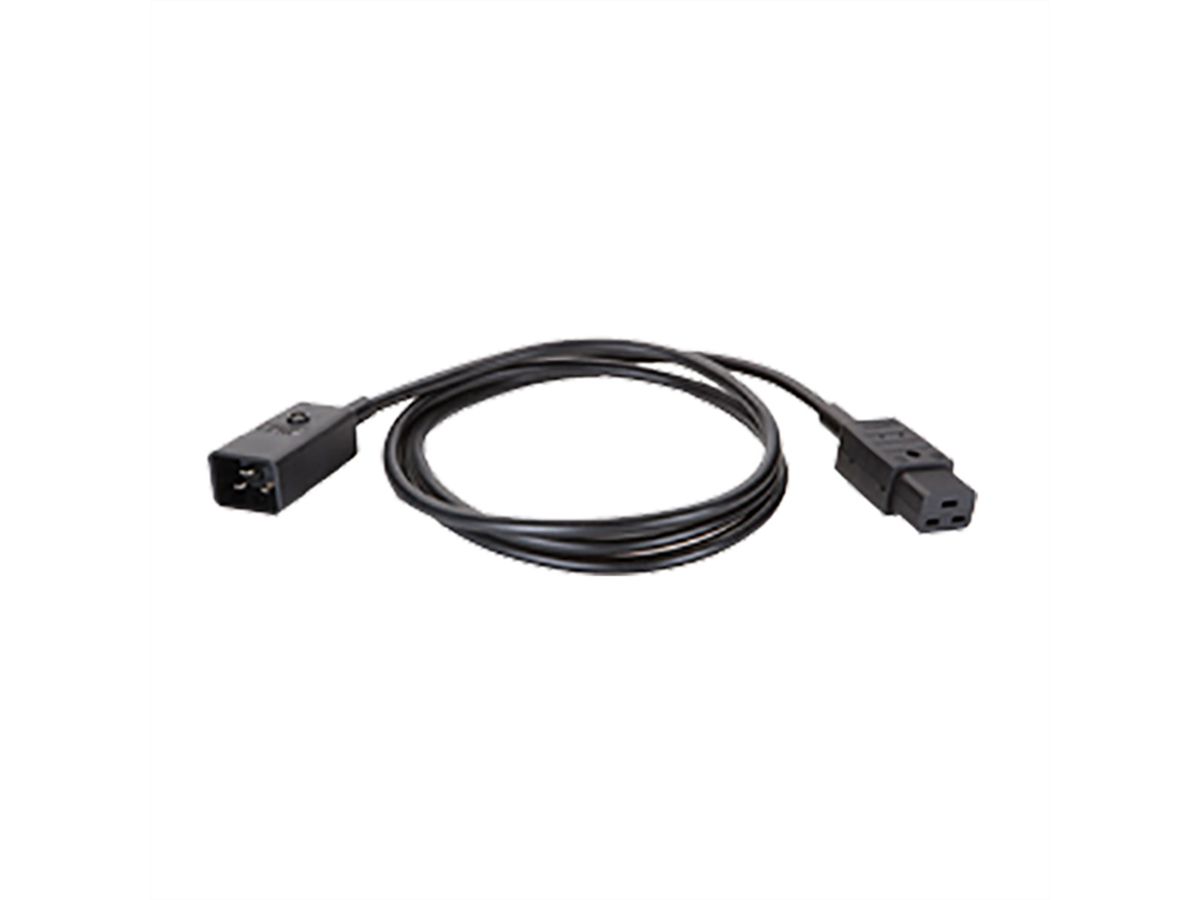 BACHMANN Câble prolongateur H05VV-F 3G1,5mm², L: 1,5m noir C19/C20