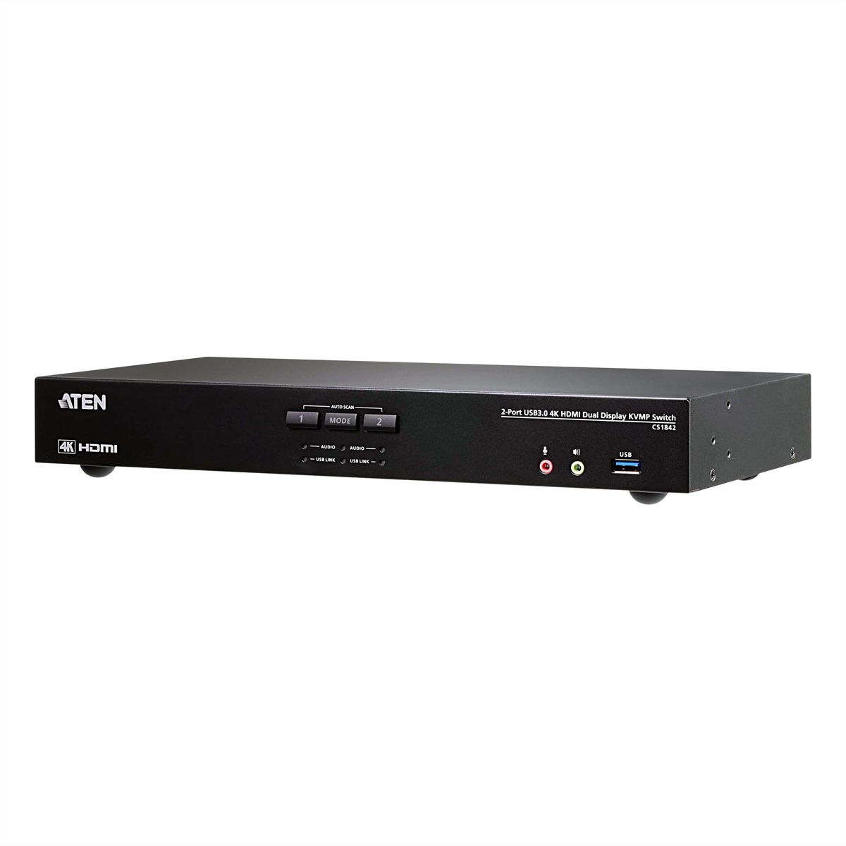 ATEN CS1842 Commutateur KVM deux affichages HDMI 4K 2 ports USB 3.0