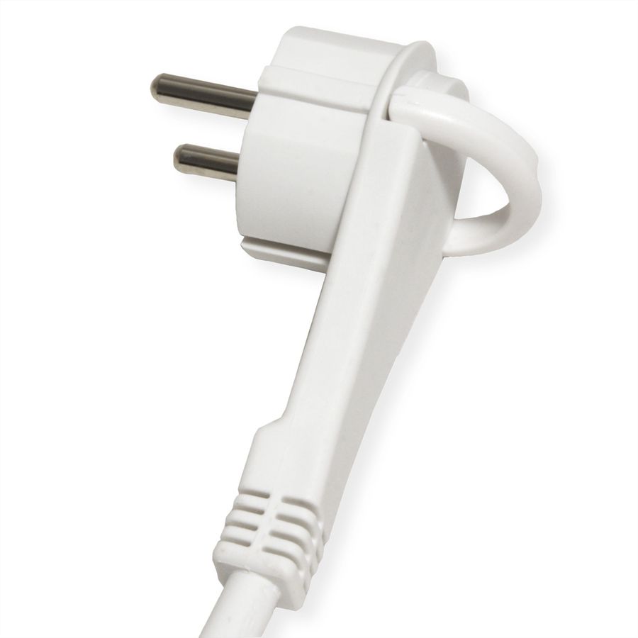 ROLINE Prise multiple, 4 ports avec interrupteur, rond, Version UTE, Fast Charger, 1x USB A+C, bleu, 1,5 m