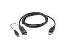 ATEN 2L-7D02HDP Câble HDMI vers DisplayPort True 4K, 1,8m