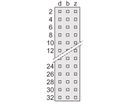 Connecteur SCHROFF de type F, EN 60603, DIN 41612, mâle, 48 contacts, broches à souder, 2.9 mm