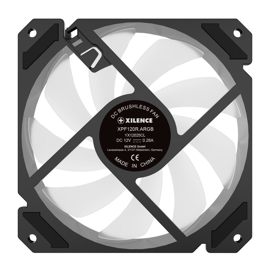 XILENCE Performance A+ REVERSE XF065, Ventilateur LED ARGB 120 mm noir