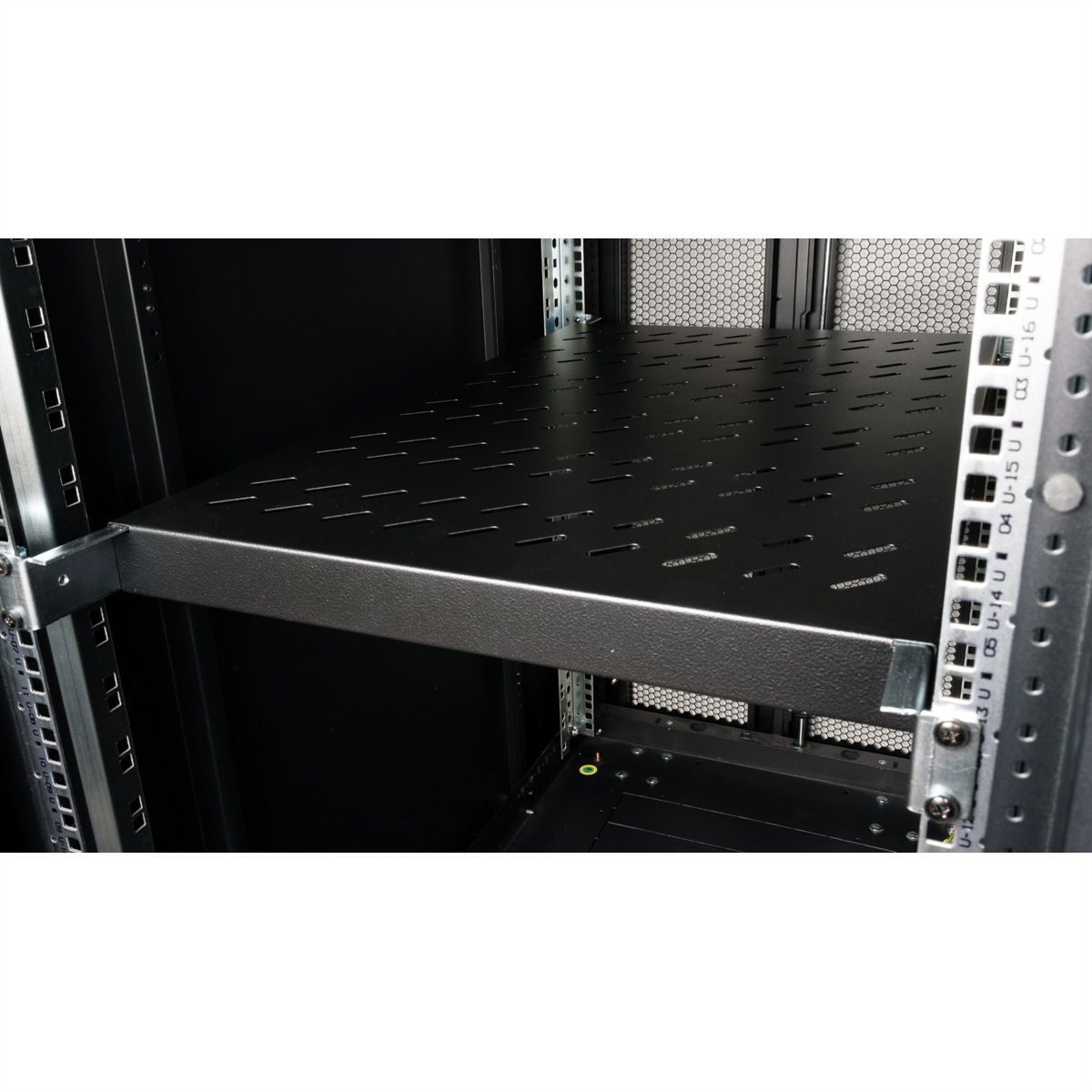 ROLINE 19" Etagère 1U, réglable 700P 50 kg noir