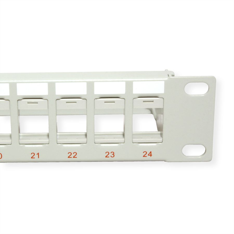ROLINE Panneau de brassage 19" pour Keystones 24 ports, non-blindé, gris