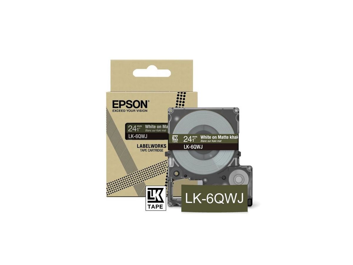 Epson LK-6QWJ Kaki, Blanc