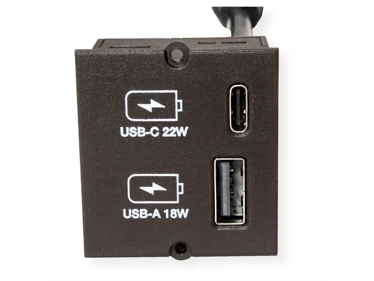 BACHMANN Module Custom USB Double-chargeur, noir