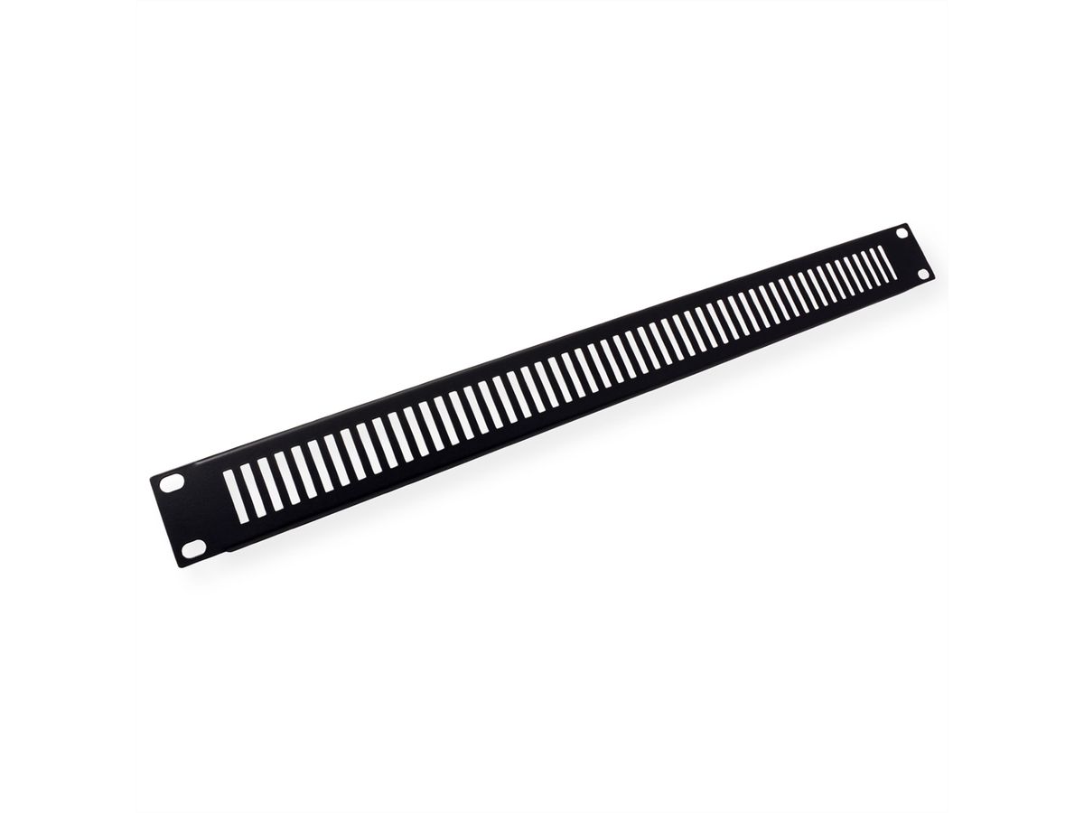 VALUE Panneau avant de ventilation 19", 1 U, noir