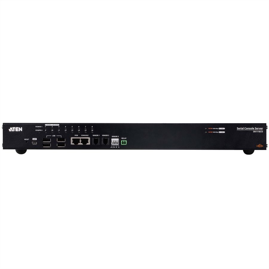 ATEN SN1116CO Serveur Console Série Série 16 ports avec double alimentation / SFP