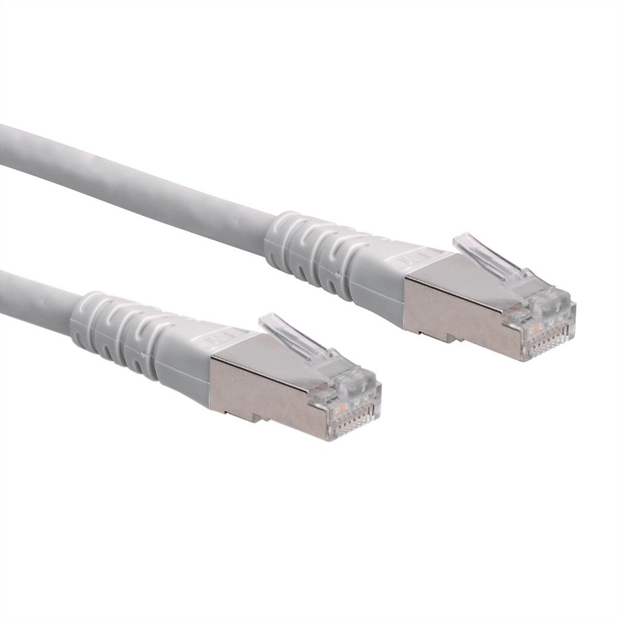 Cordon ROLINE Cat.6 (Classe E) S/FTP (PiMF), gris, 1 m